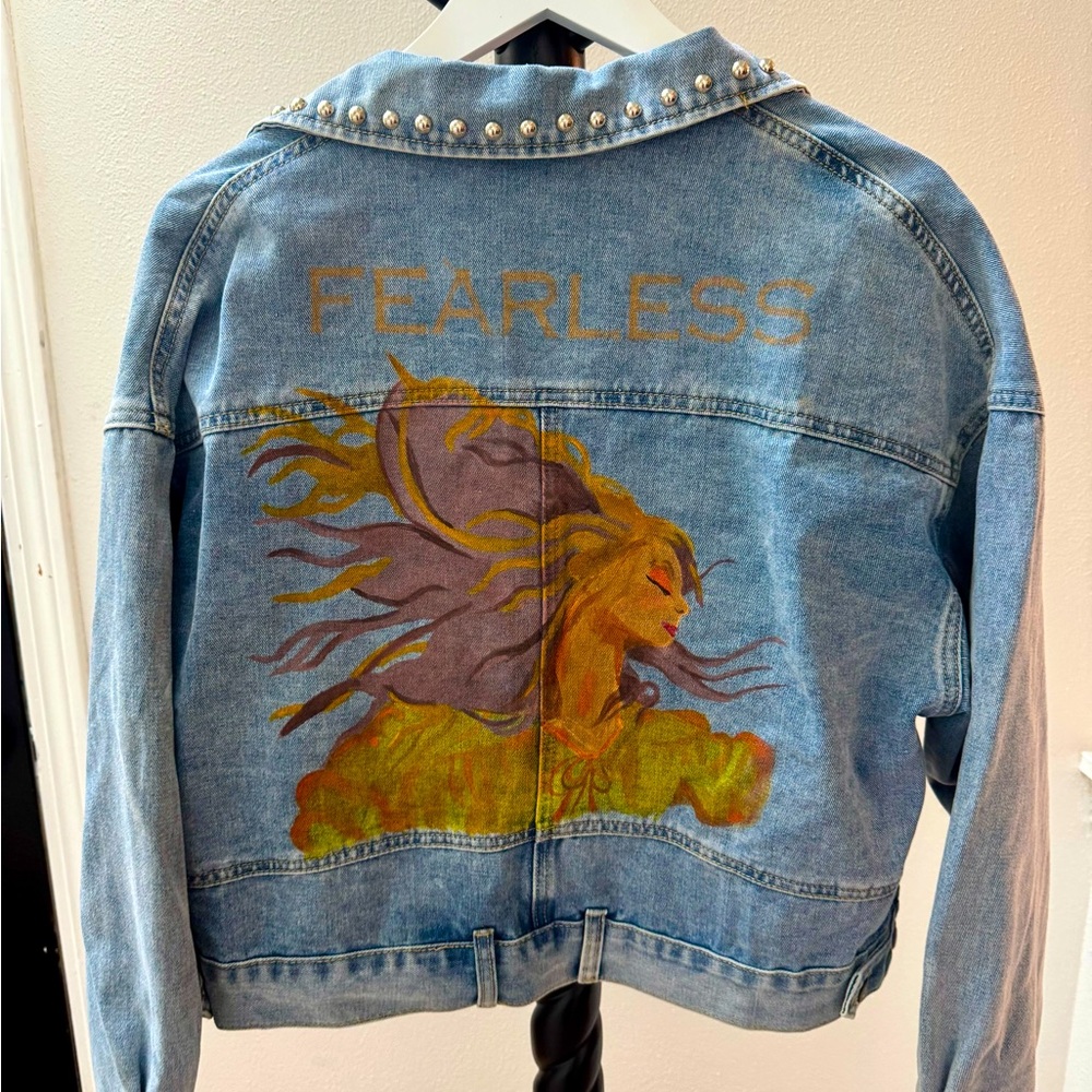 Taylor Swift Fearless Denim Jacket- Hand painted!